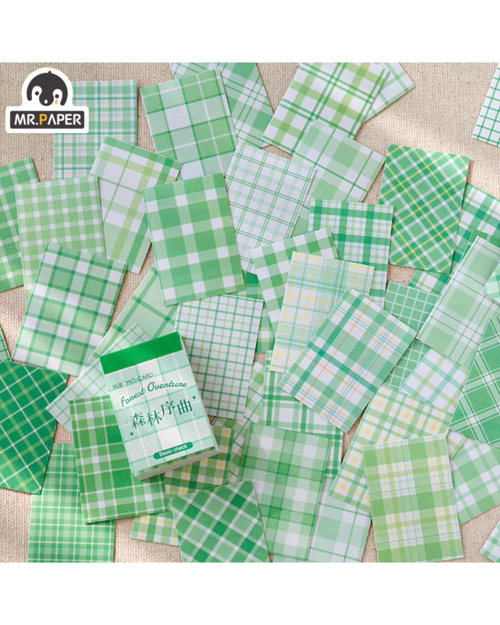 Mr.Paper 8 Designs Douben A Plaid Series Ins Style Notepad Creative Manual Stationery Office Supplies Notepad front-2