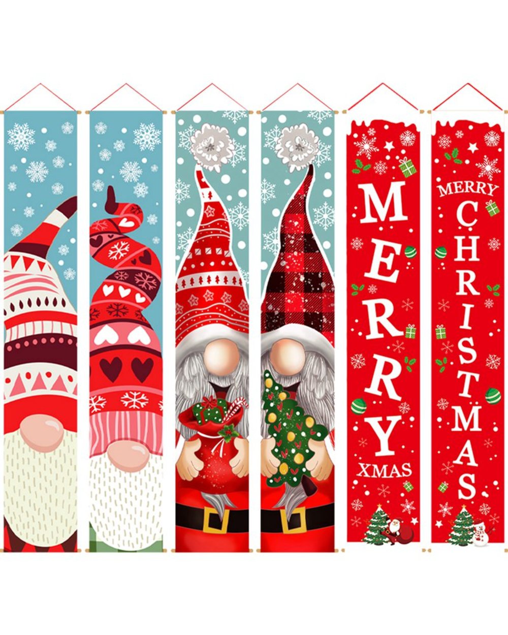Santa Claus Elf Banner Christmas Ornaments Merry Christmas Decorations for Home Happy New Year 2022 Xmas Gifts Navidad front-1