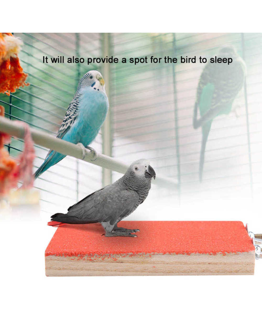 Parrot Stand Toy Parrot Toy Bird Parrot Perch Stand Platform Toy Playground Paw Grinding Clean For Pet Parrot Hamster S front-3