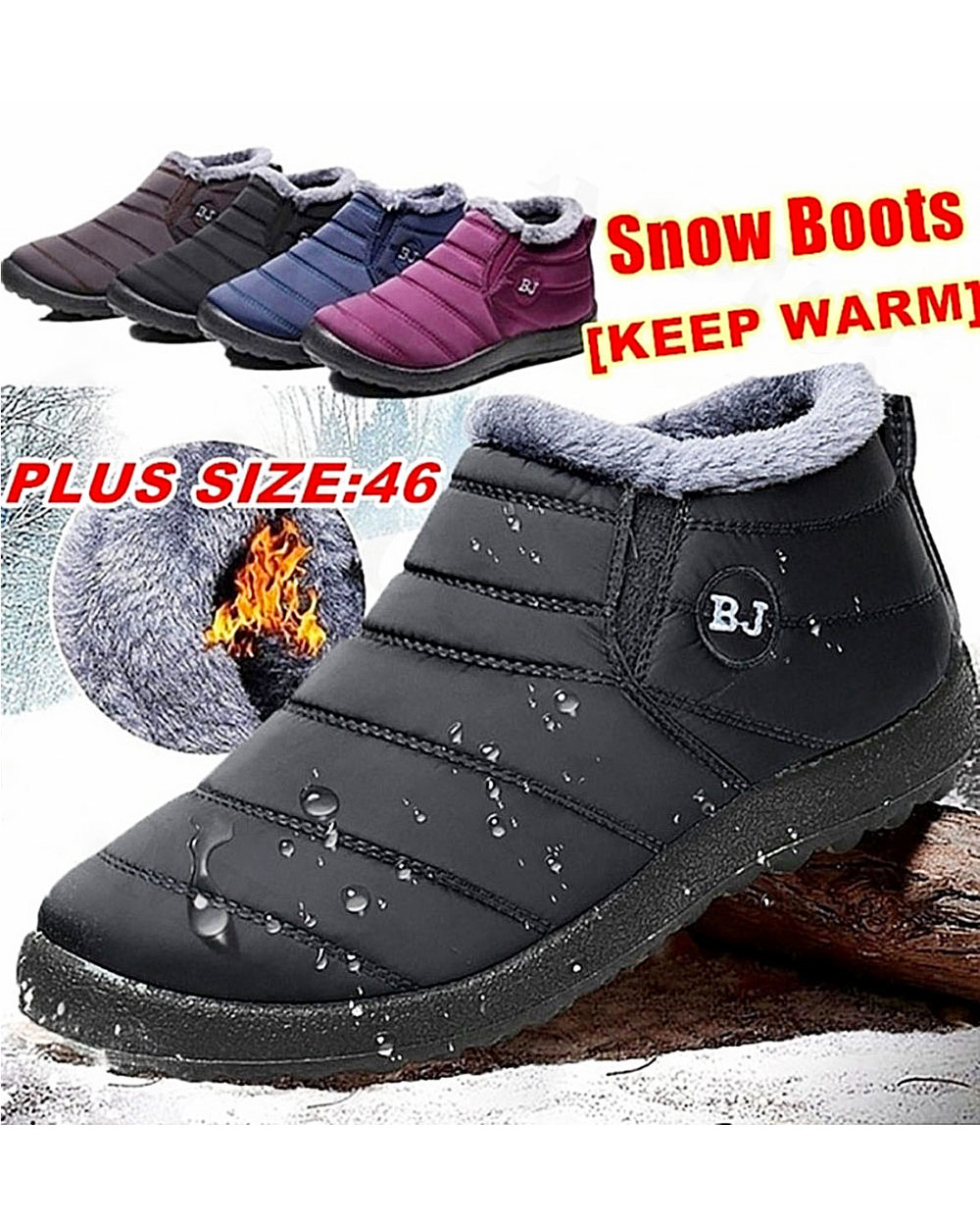 Woman Snow Boots Plush New Warm Ankle Boots For Women Winter Boots Waterproof Women Boots Female Winter Shoes VG06 front-0