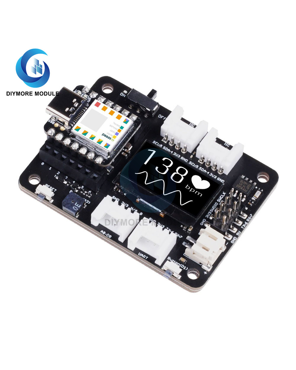 Pre-Soldered Seeeduino Xiao Microcontroller Samd21 Cortex M0+ Type C Oled Display Expansion Board Grove Shield For Ardu front-0