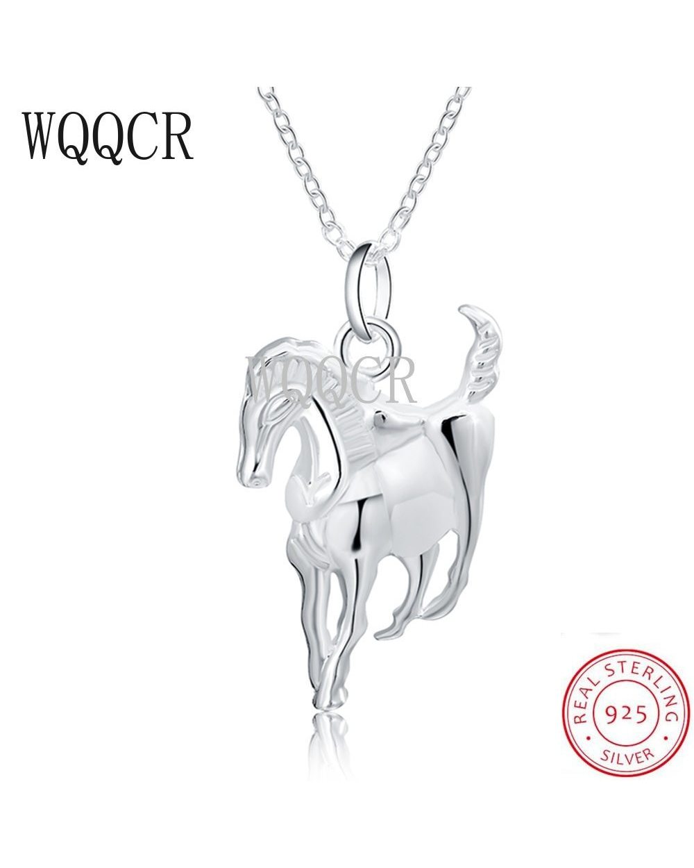 Horse Pendant Necklace Chain Necklace front-0