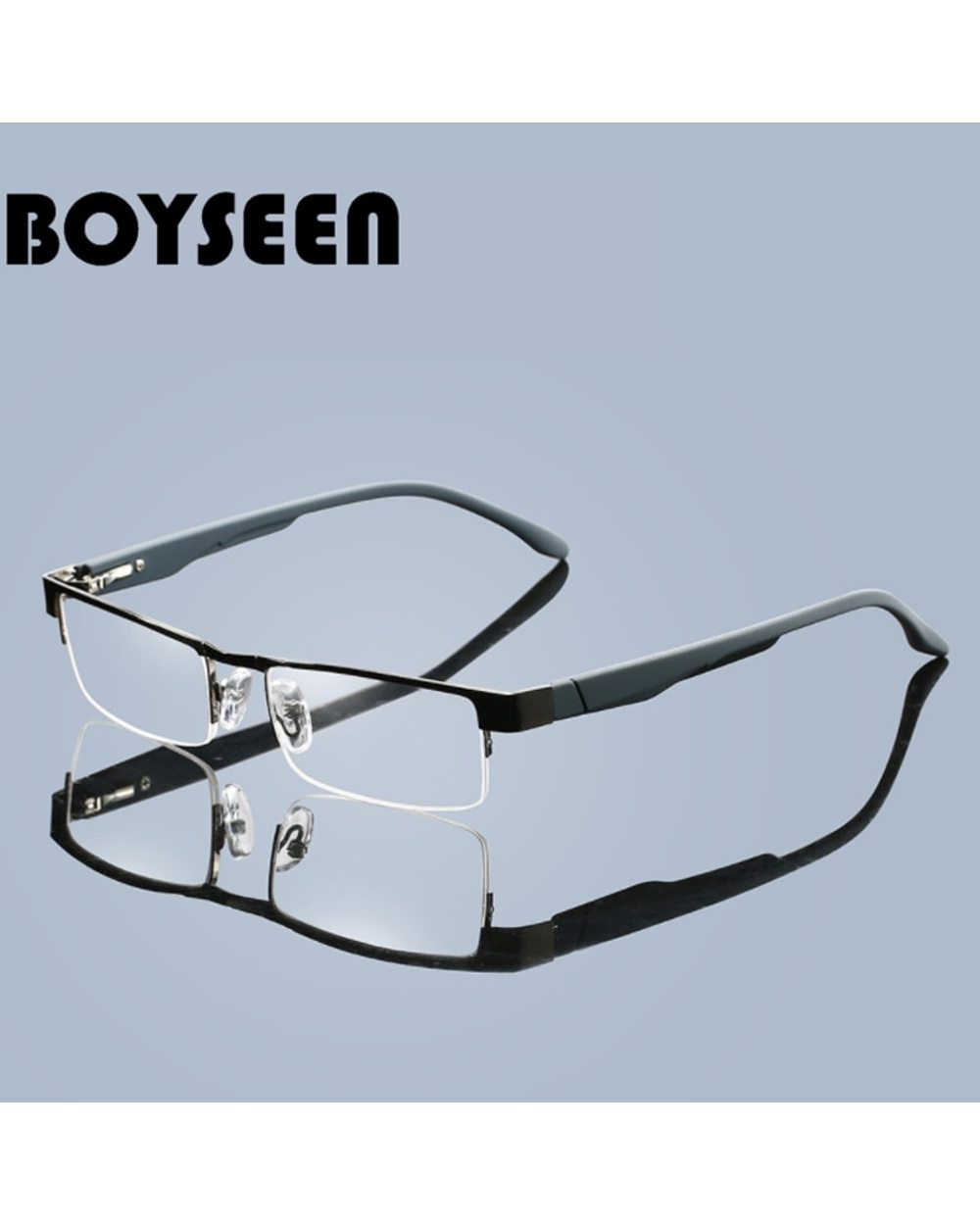 High Quality Men Titanium Alloy Eyeglasses Non Spherical 12 Layer Coated Lenses Reading Glasses+1.0 +1.5 +2.0 +2.5 +3.0 front-0