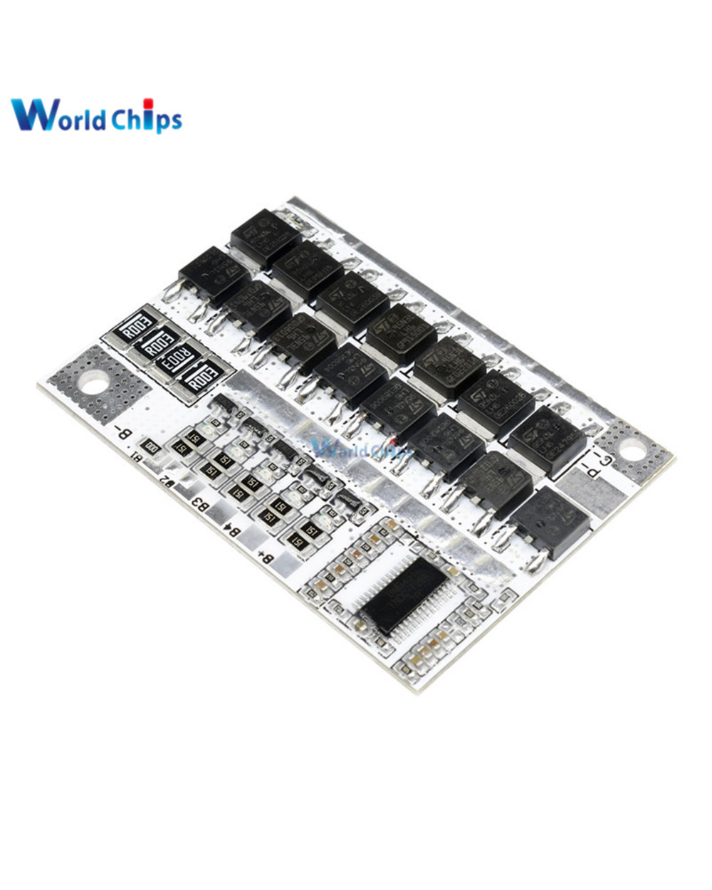 Bms 3S 4S 5S 12V 16.8V 21V 100A Li-Ion Lithium Battery Protection Circuit Board With Balance Charging Module For Power front-2