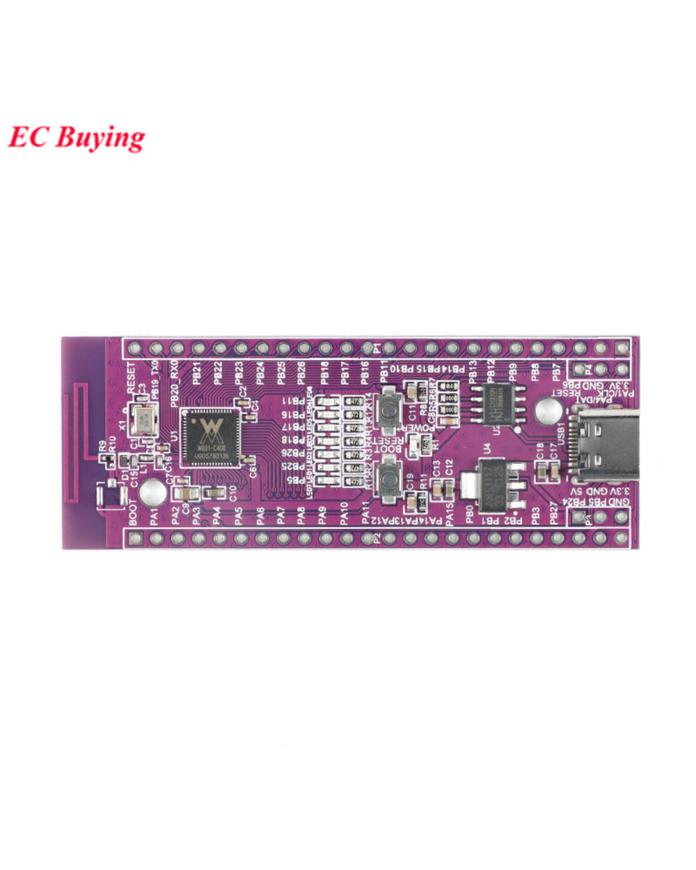 W801 Microcontroller 32 Bit Wifi Bluetooth-Compatible Dual-Mode Soc Development Board Iot Mcu Ic Module W801-C400 Qfn-56 front-2