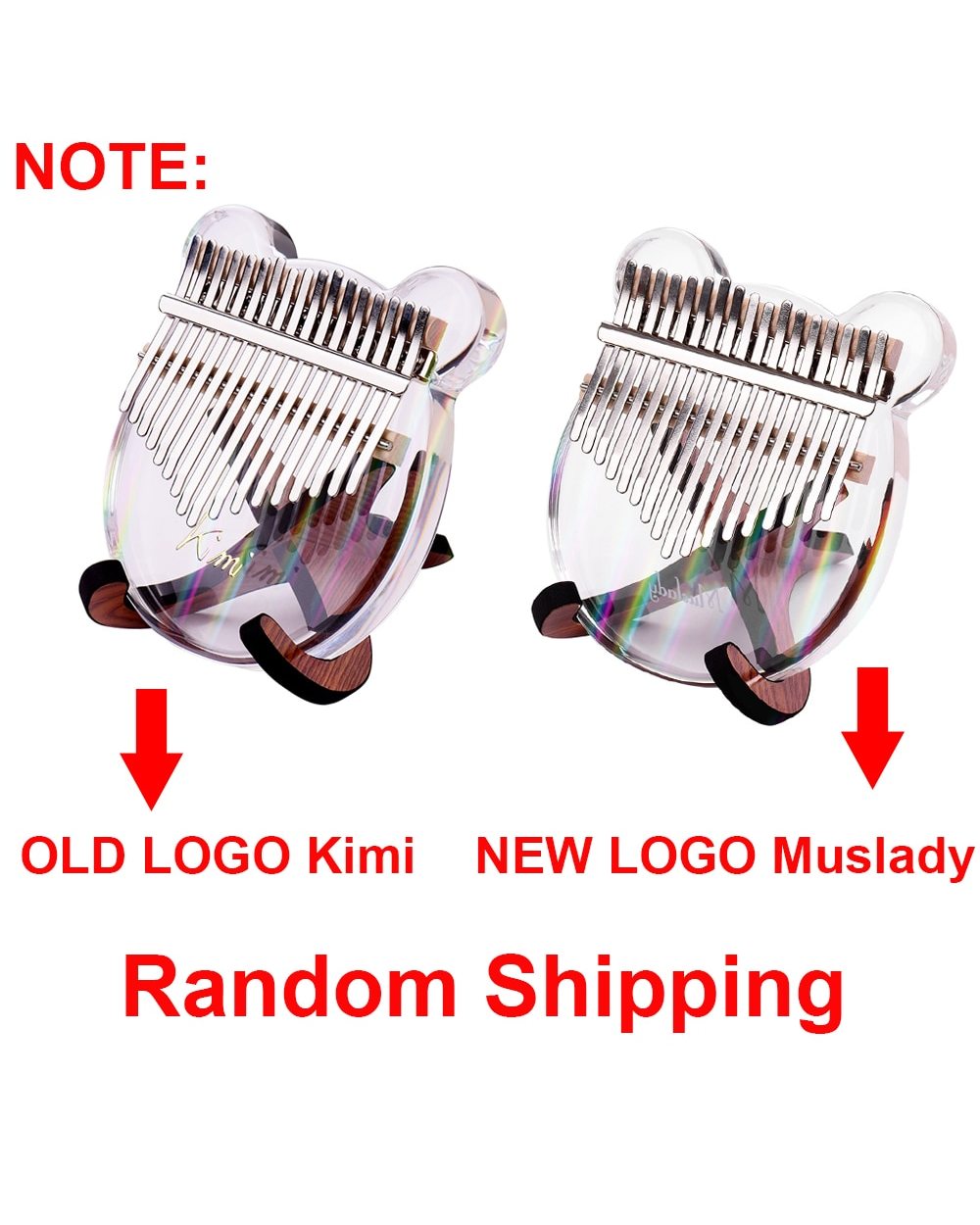 Kalimba 17 Key Acrylic Transparent Thumb Piano front-5