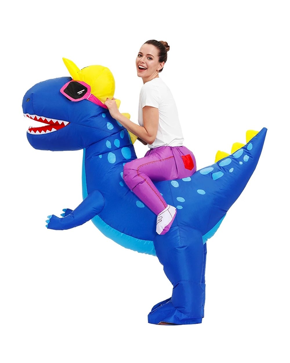 Anime Dinosaur Inflatable Costume Party Mascot Alien Costumes Suit Disfraz Cosplay Halloween Costumes For Adult Kids front-4
