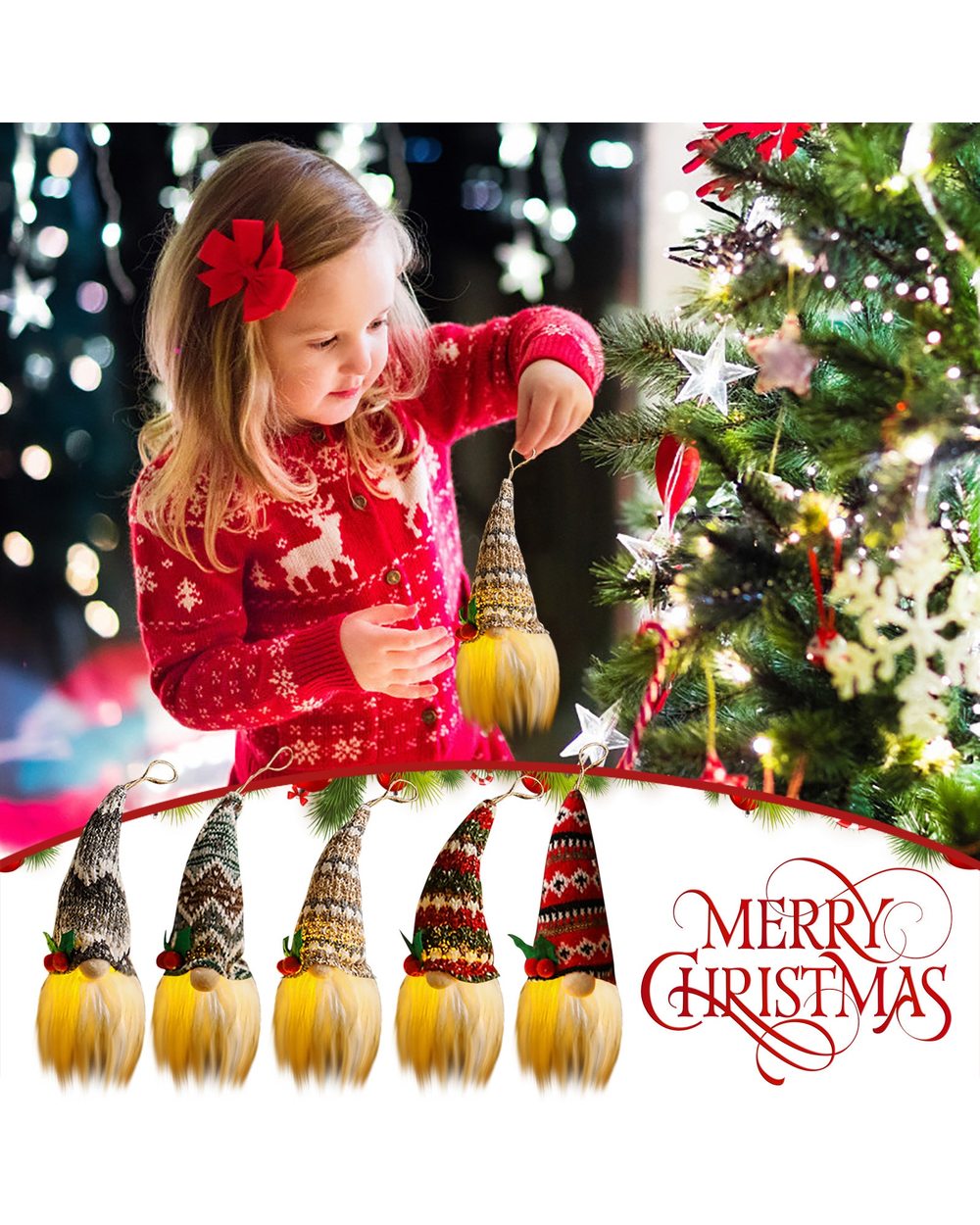 Christmas Luminous Faceless Doll Plush Decoration Glowing Rudolph Doll For Christmas Tree Hanging Pendant Xmas Gift front-0