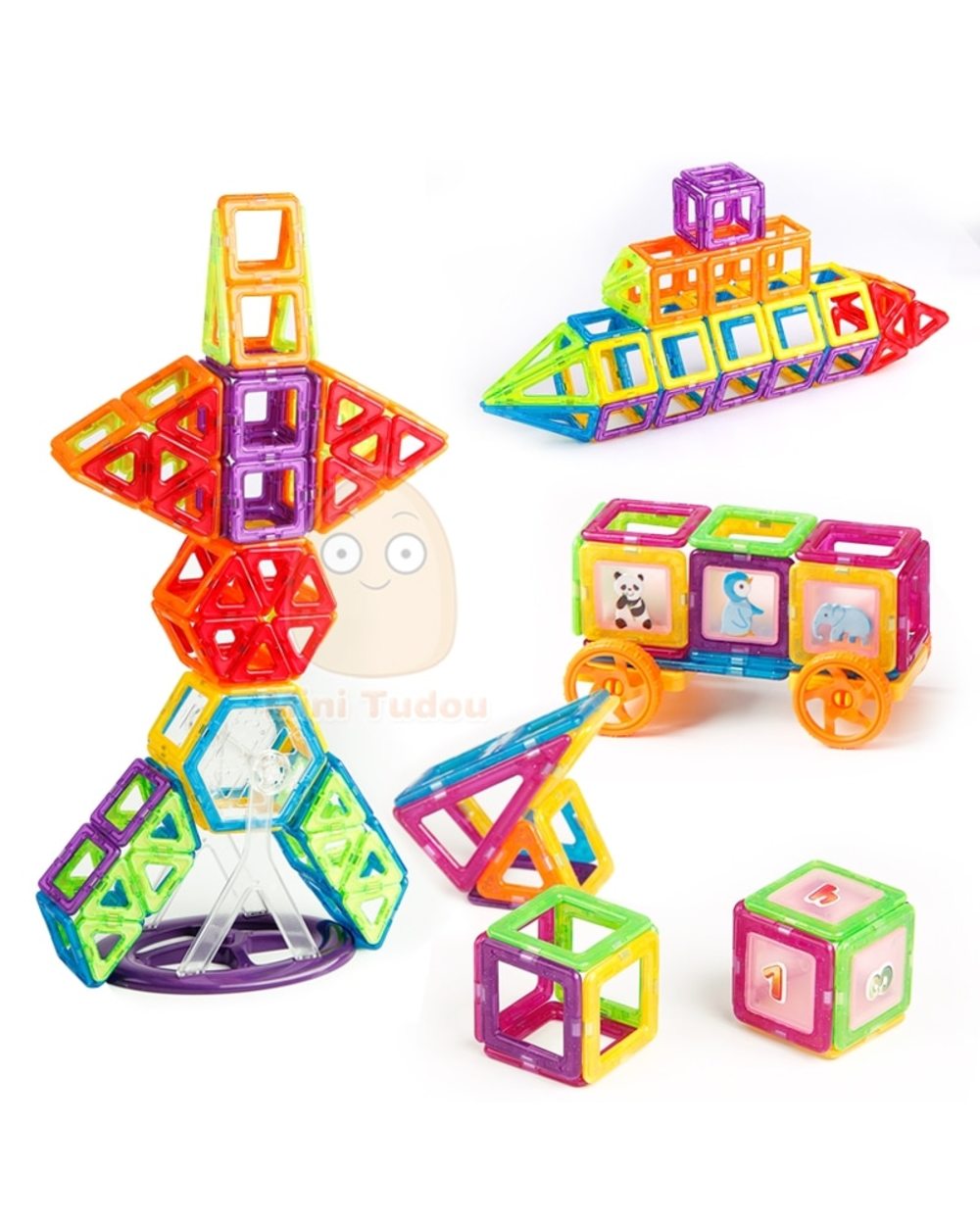 Mini 200PCS 46PCS Magnetic Designer Constructor Toy For Boys Girls Magnetic Building Blocks Magnet Educational Toys front-5