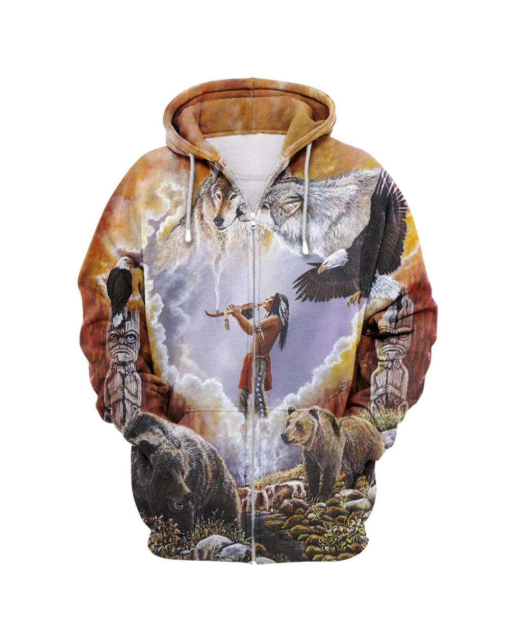 Tessffel native culture 3D Printed Hoodie/Sweatshirt/Jacket/Zipper Mens Womens VG06 front-3