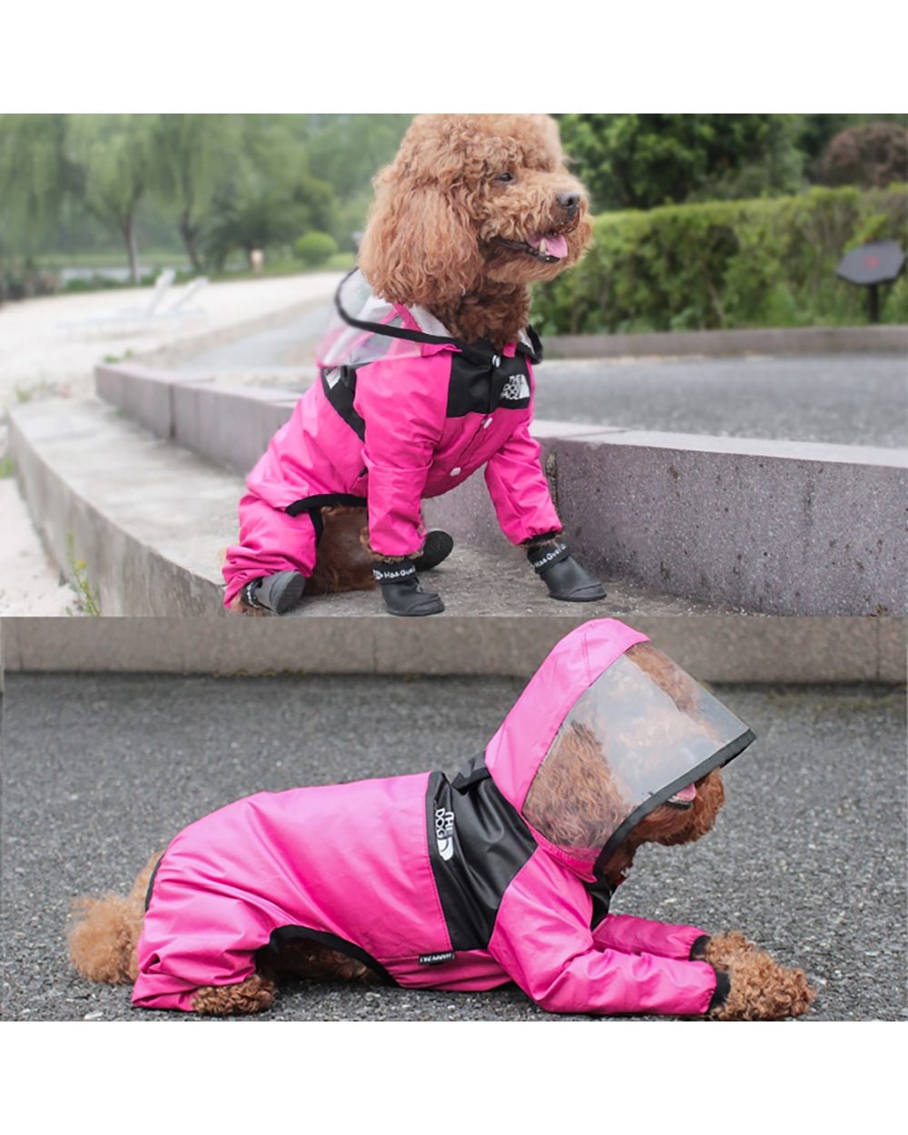 Pet Dog Raincoat The Dog Face Pet Clothes Jumpsuit Waterproof Dog Jacket Dogs Water Resistant Clothes for Dogs Pet Coat front-4