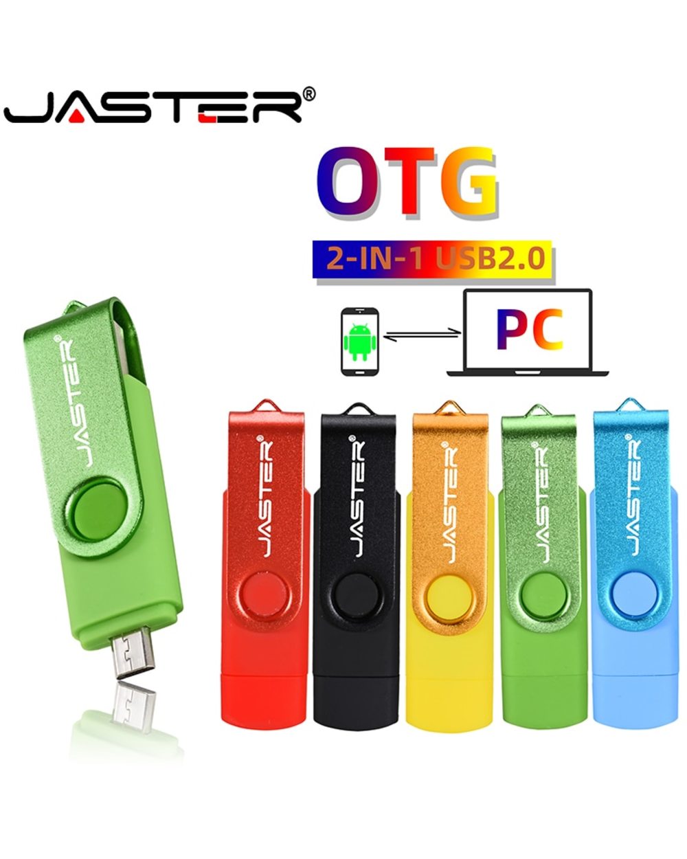 3 in 1 USB flash drive OTG High Speed Pen Drive 64GB 32GB TYPE-C Adapter Gift 16GB 8GB Micro USB stick Red front-3