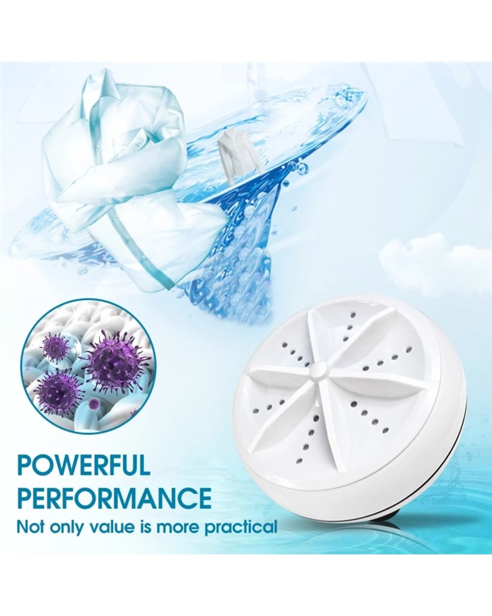 Mini Ultrasonic Washing Machine Portable Turbo Usb Powered Removes Dirt Washer Clothing Cleaning Washing Machine For Tr front-4
