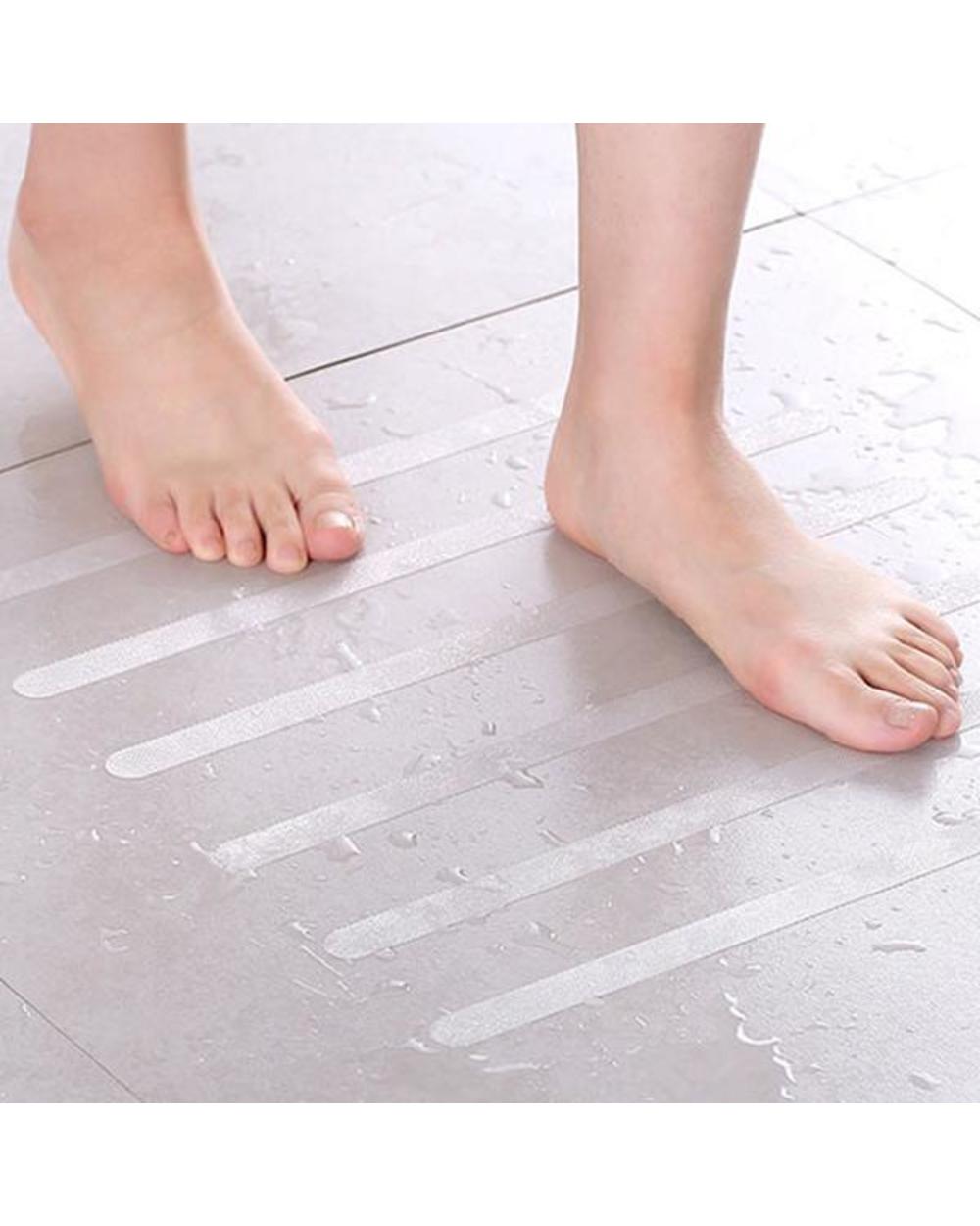 12/24Pcs Bathroom Shower Anti-Slip Strips Self-Adhesive Transparent Waterproof Stickers Tape Home Kitchen Stairs Non-Sl front-5