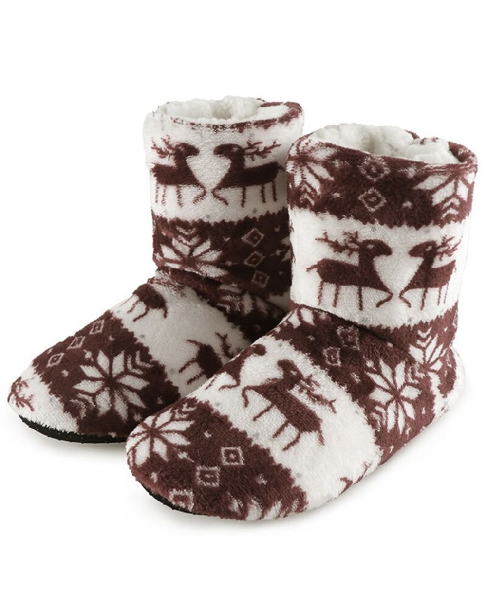 Winter Home Slippers Women Black Deer Fur Slides Furry Indoor Slippers Warm Ladies Slippers Plush Shoes Women front-2