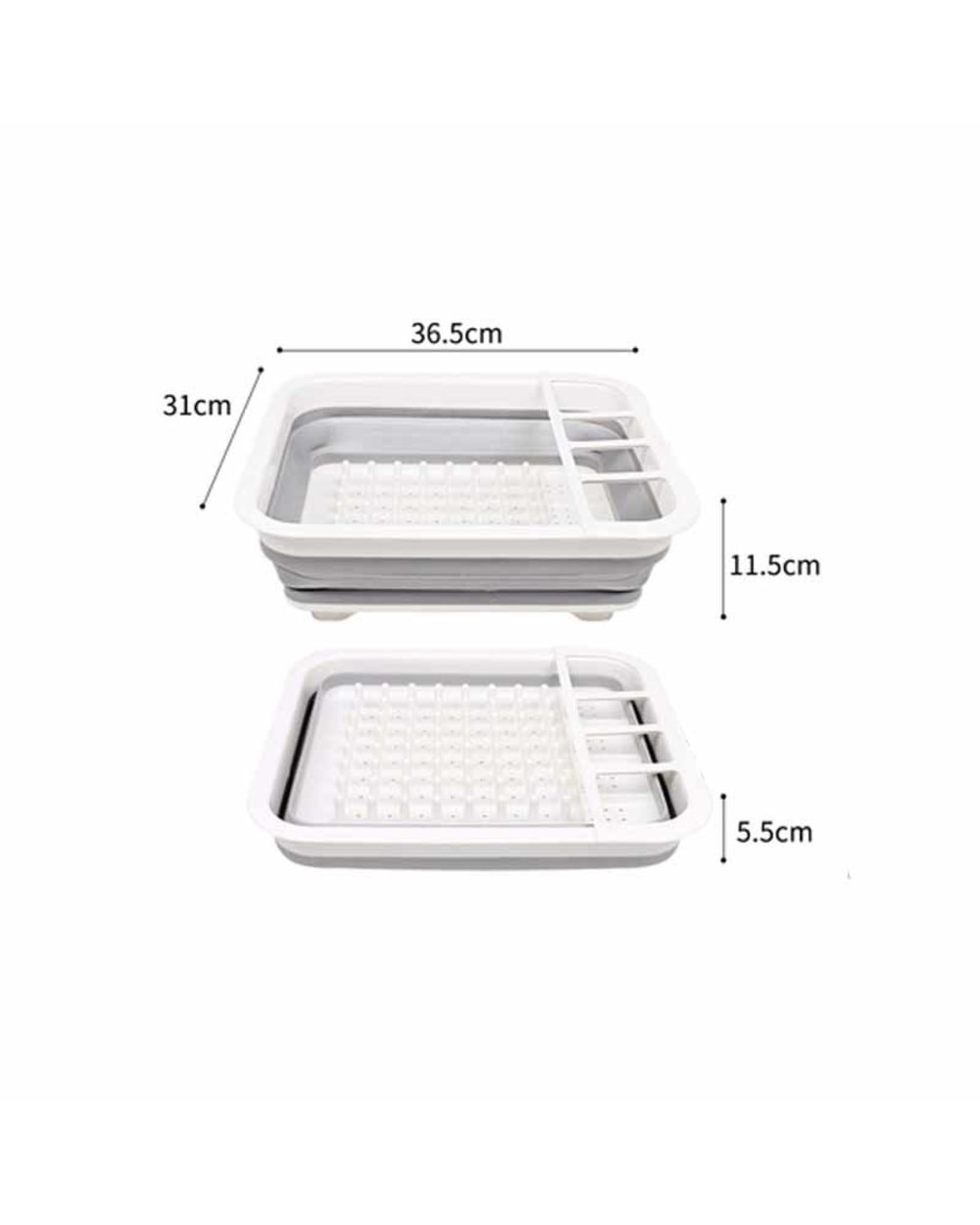Foldable Dish Rack Kitchen Drainer Tool Bowl Tableware Plate Storage Organizer Holder Portable Fold Drying Home Tpr Rac front-5