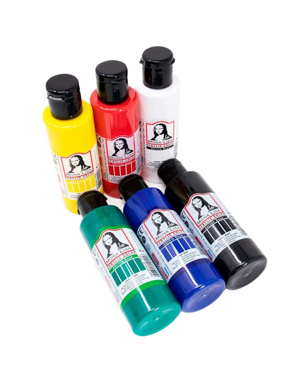 Sudor Acrylic Paint 6 Pcs Color 70 Ml Drawing Set Canvas Stone Airbrush Paper Glass Ceramic Wood Fabric Vinyl Art Surfa front-3