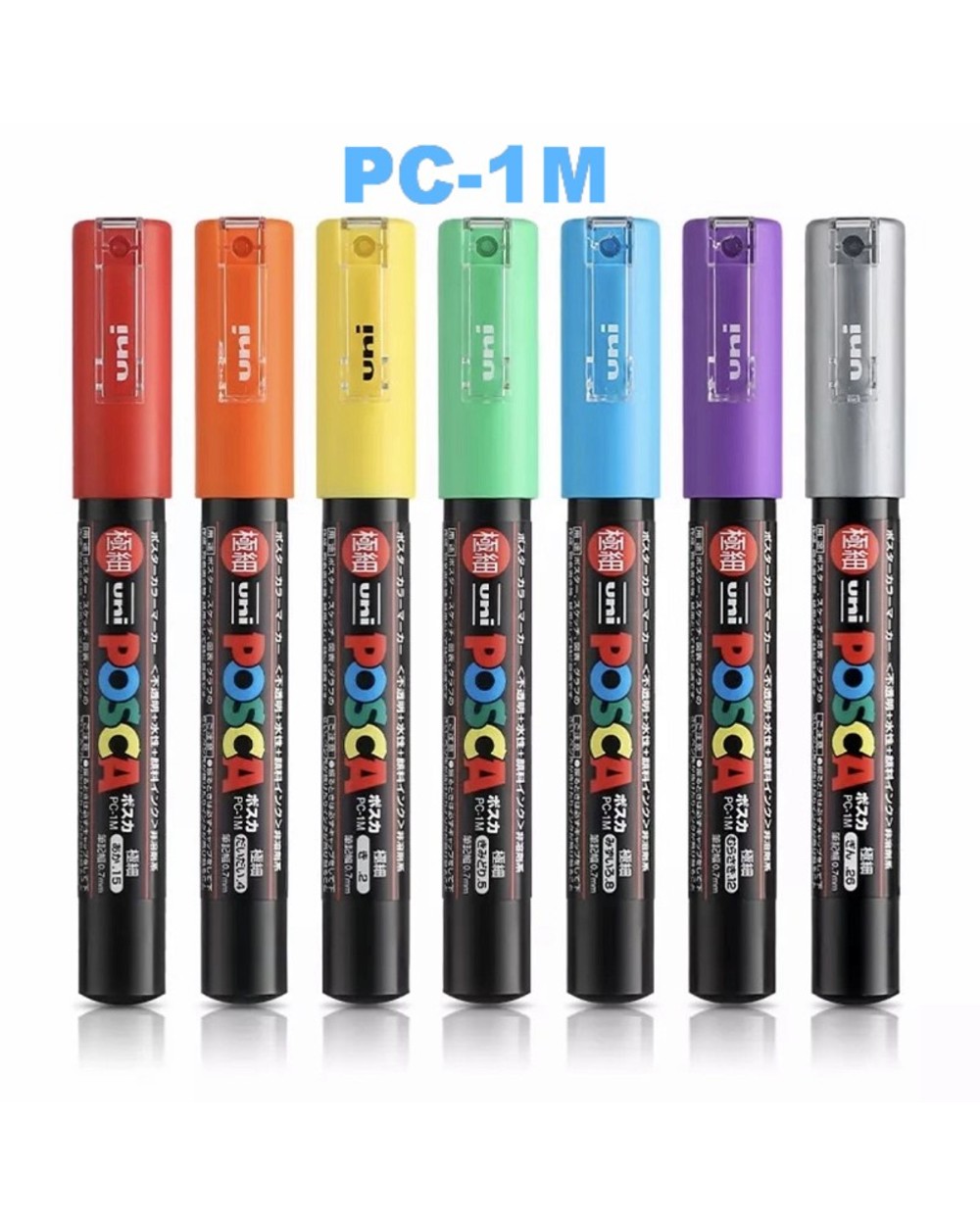 1Pcs Uni Posca Pc-1M Paint Marker- Extra Fine Bullet Tip-0.7Mm Art Marker Pens Water-Based 28 Colors Available front-0
