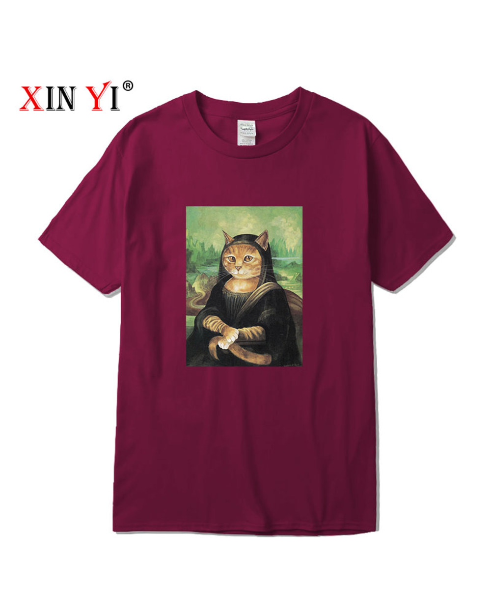 Mainecoon cat men tshirt High Quality cotton casual o-neck short sleeve t-shirt male tee tops front-3
