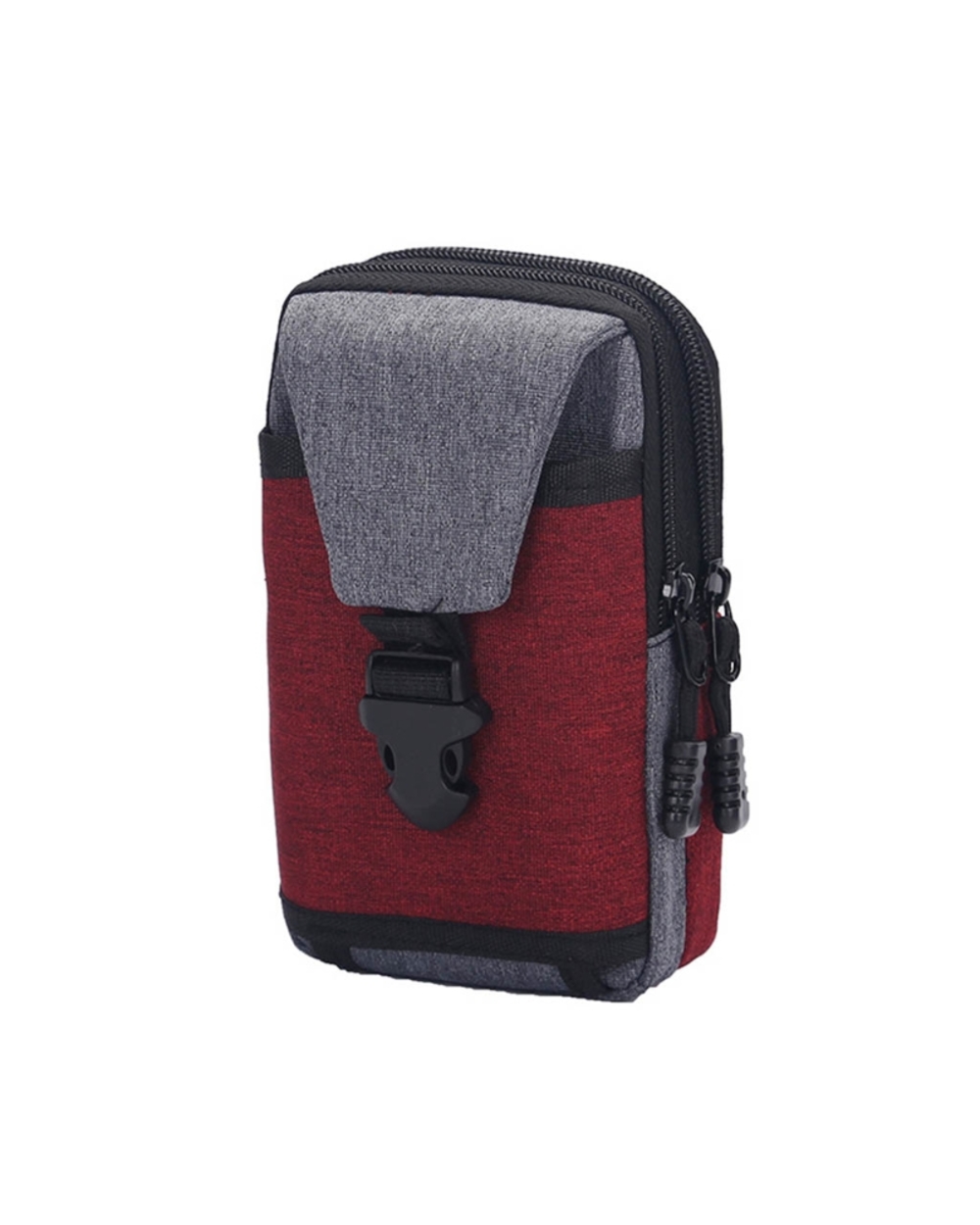 Men Vintage Canvas Waist Bag Phone Pouch Sport Belt Hip Belt Hook Loop Holster Wallet Carry Case Purse front-3