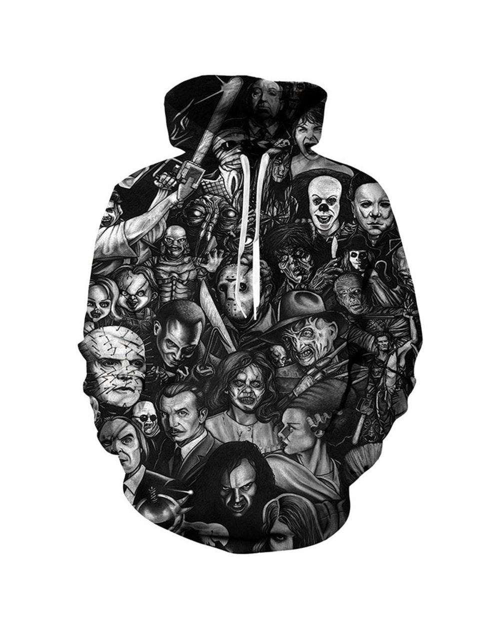 Hoodies Horror Movies 3D Printed Pullover Men Women Casual Oversized Hooded Sweatshirts front-4