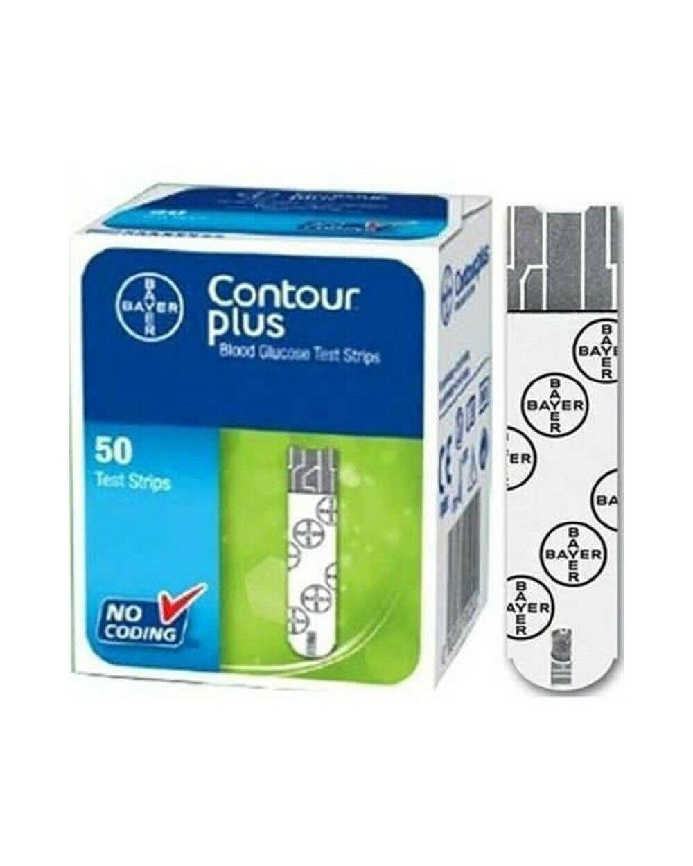 Ascensia (Bayer) Contour Plus Test Strips 50/100/200 Pcs Exp 2022 New Pieces front-0