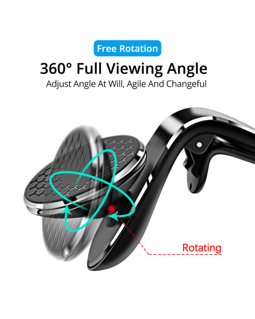 Oppselve 360 Magnetic Universal Car Phone Holder Air Vent Magnet Mount E Phone Stand For 13 Hei P40 P50 front-3