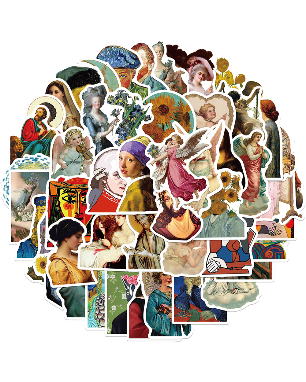 10/30/50PCS Classic Artist Famous Paintings Stickers DIY Motorcycle Travel Luggage Skateboard Cartoon Decal Sticker for front-0