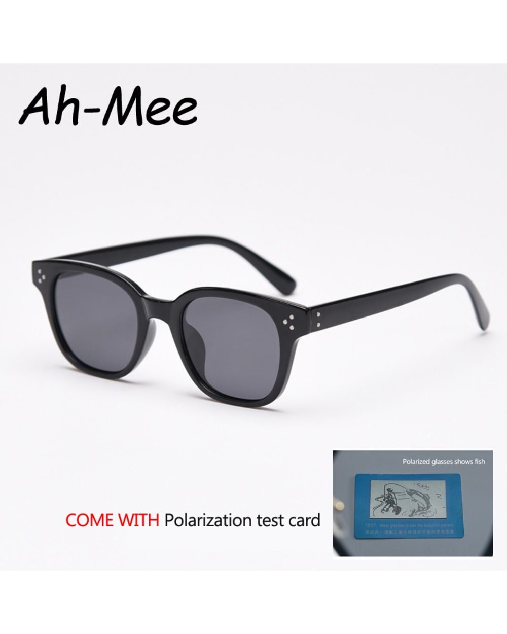New Fashion Cat Eye Polarized Sunglasses Women Square Black Sun Glasses Rivet Trend Candy Color Small Frame Eyeglasses front-5