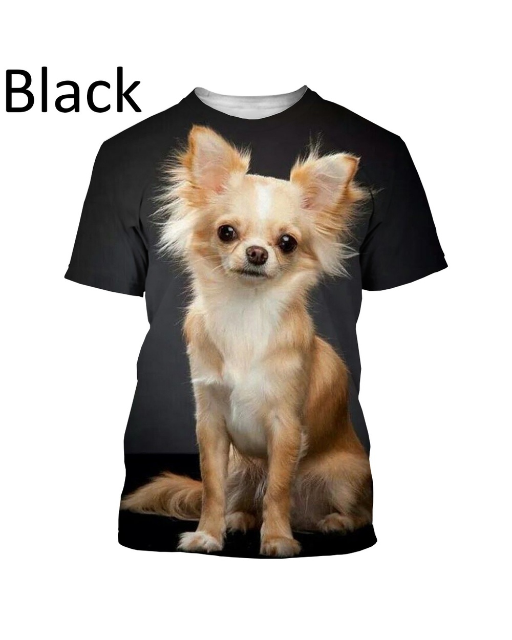 Fashion Animal Dog 3D Printing T-shirt Funny Chihuahua Dogs Casual T Shirt Cool Short Sleeve Tees front-0