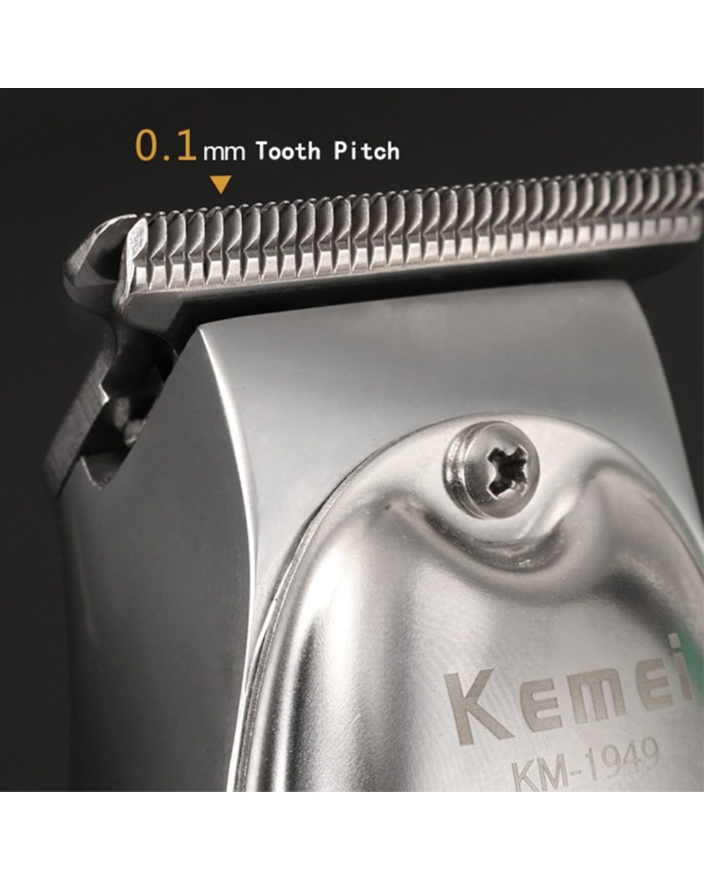 Kemei Professional Hair Clipper All Metal Men Electric Cordless Hair Trimmer 0Mm Baldheaded T Blade Finish Haircut Mach front-2