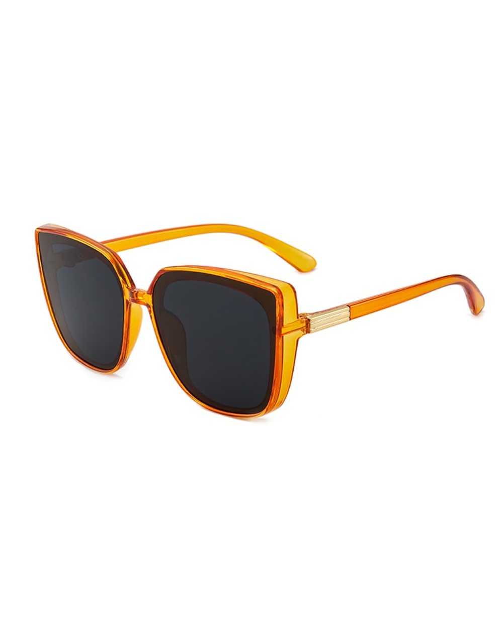 New Brand Designer Cat Eye Sunglasses Woman Vintage Black Mirror Sun Glasses For Fashion Big Frame Cool Sexy Female Ocu front-3
