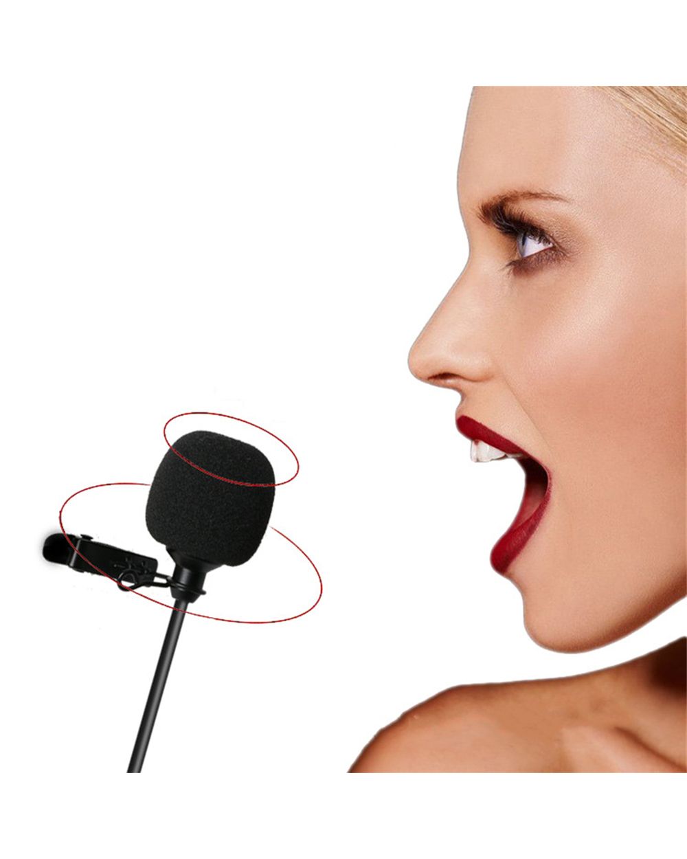 Buy Best Cardiod Lavalier Microphone 3.5mm Free Shipping front-2