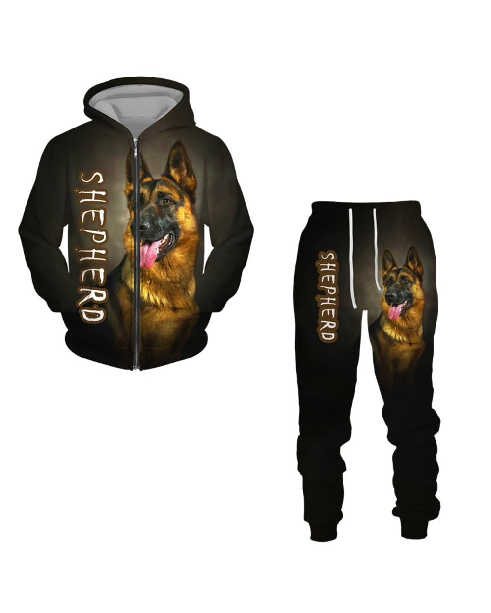 3D Shepherd Printed Mens Sets Hoodies+Pants Autumn Winter Sport Suits Casual Sweatshirts Tracksuit Sportswear Mens front-0
