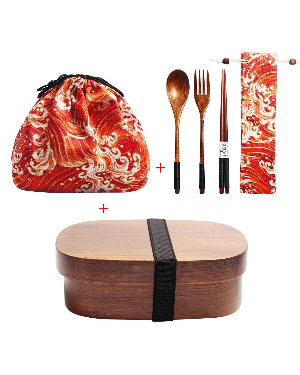 Wooden Japanese Bento Box front-1