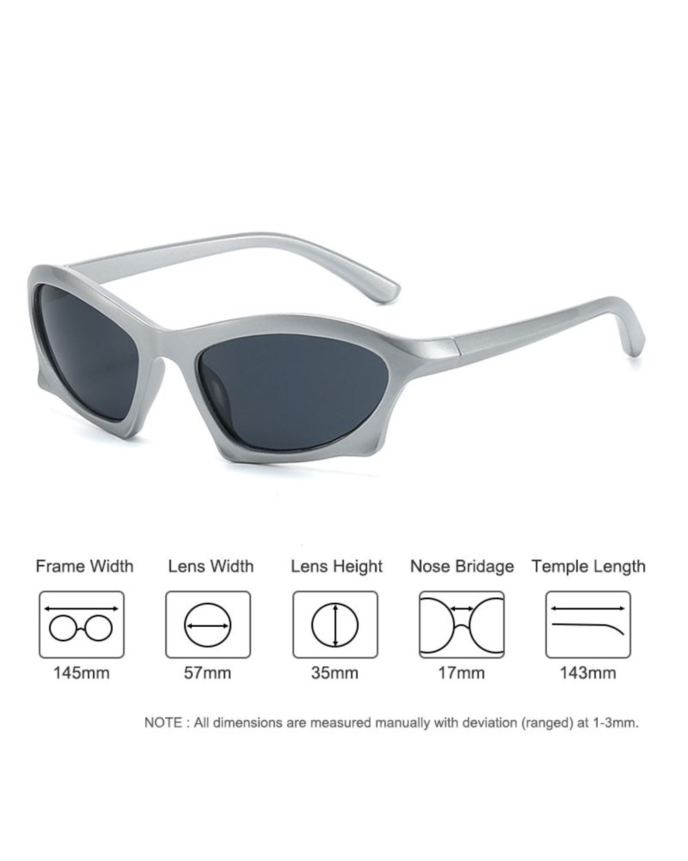 Emosnia Trend Steampunk Sunglasses Goggle Women Men Fashion Sun Glasses Punk Eyewear Female Y2k Mirror Shades Eyeglasse front-4