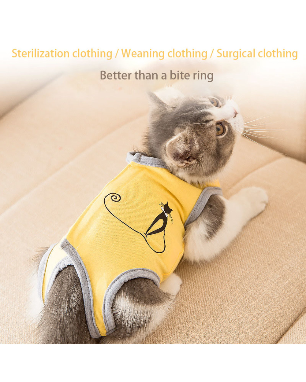 Mainecoon Cat Vests Neutering Suit Anti-Bite and Anti-Licking Cat Weaning Thin Clothing Cat Clothes front-0