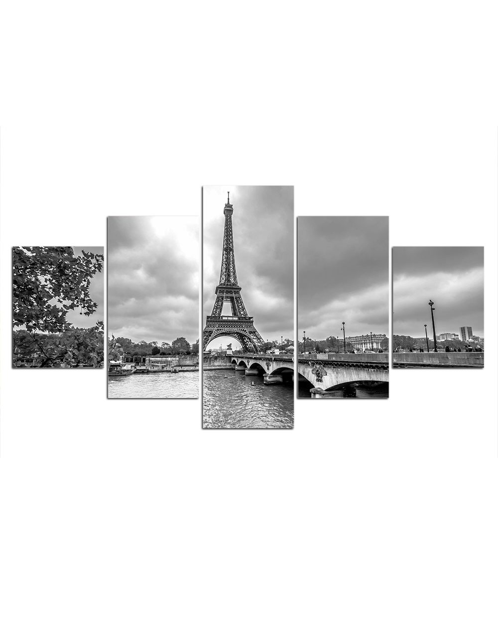 5 Piece Posters and Prints Wall Art Canvas Painting Decorative Paris scene Picture Modern Home Decoration front-2