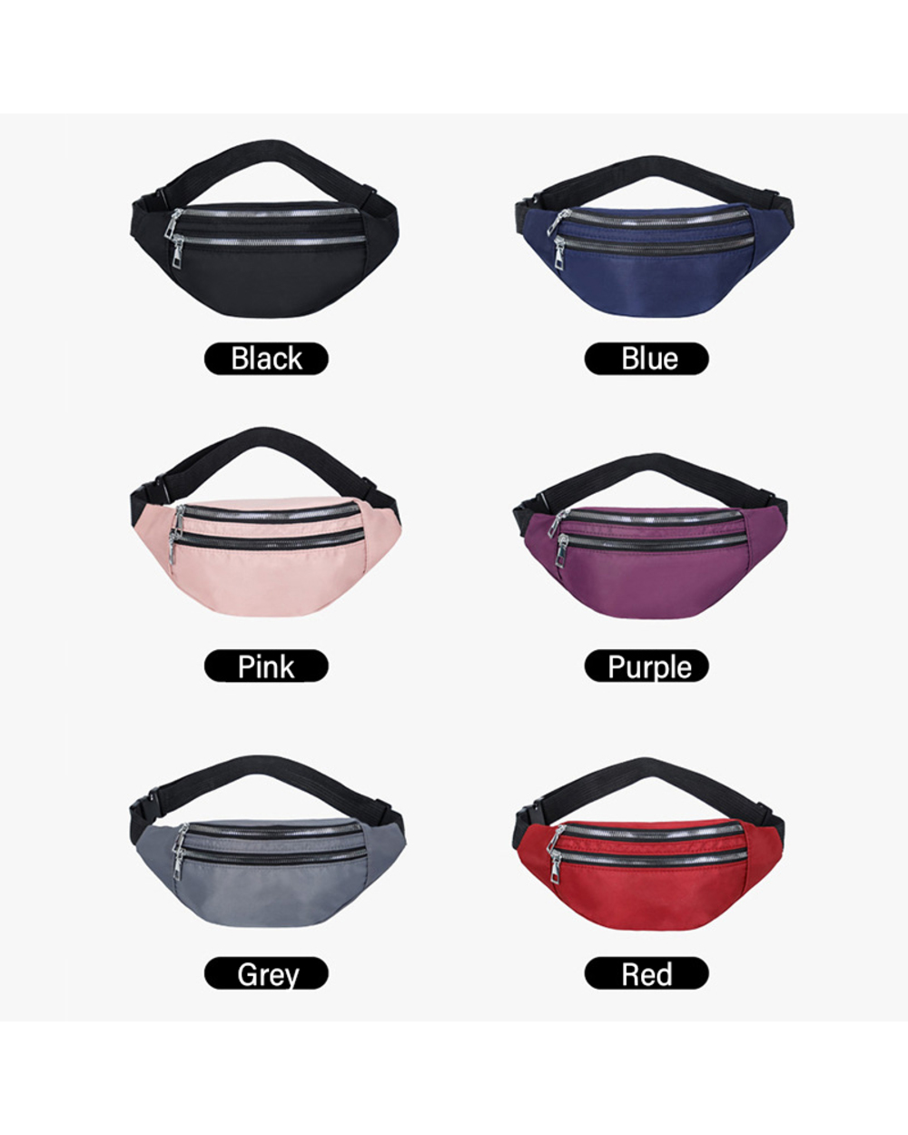 Fanny Pack Women Fashion Waist Pack Casual Crossbody Chest Bags Unisex Hip Bum Bag Travel Waterproof Belt Bag Sport Pur front-2