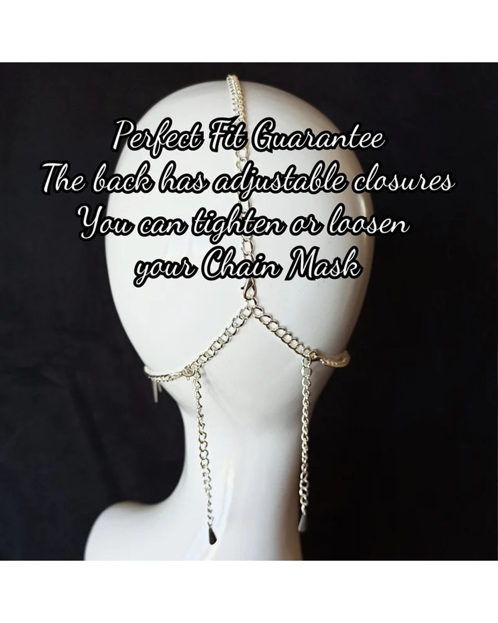 Rhinestone Tassel Mask Chain front-4