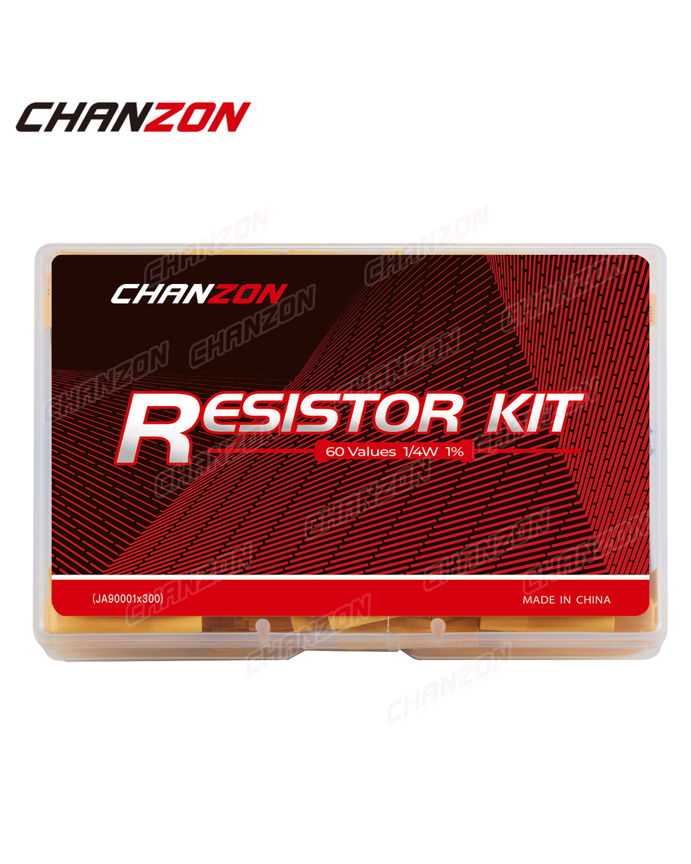 300Pcs 1/4W 1% Metal Film Resistors Kit (60 Values X 5Pcs) 1 Ohm - 4.7M Ohm 1/4 Watt High Precision Mf Resistance Set A front-5