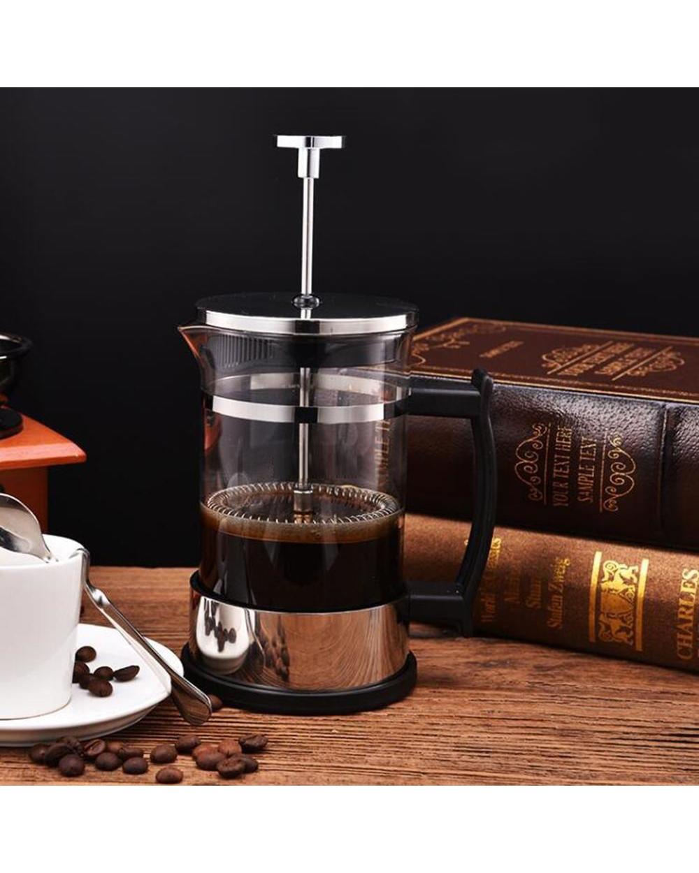 French Glass Teapot 350ml Manual Coffee Espresso Maker front-1