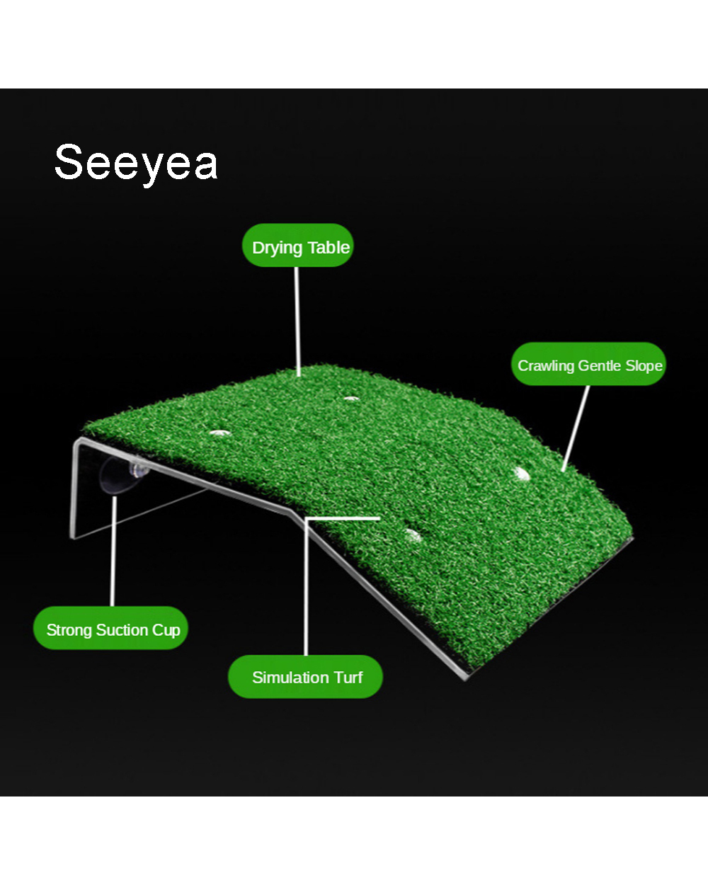 Turtle Basking Platform Turtle Floating Island Aquarium Moss Island Climbing Turtle Ladder Lawn Aquarium accessories front-1