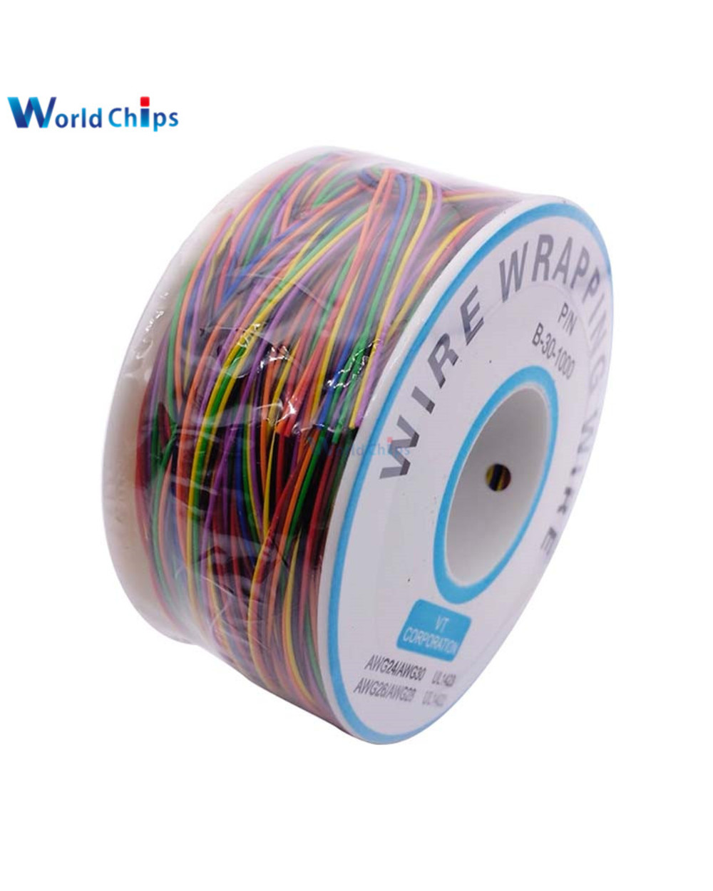 Wrapping Wire 250M 30 Awg B-30-1000 8 Color Awg30 Cable Breadboard Jumper Colored Insulation front-1