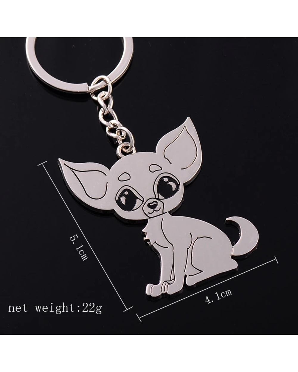 Chihuahua keychain for women dog key chain key holder high quality cute portachiavi chaveiro llaveros hombre bag charm front-4