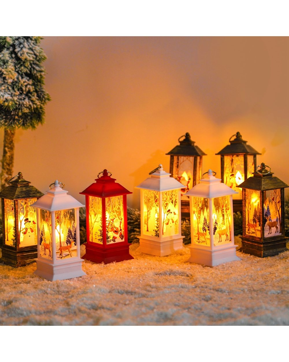 Christmas Lantern Light Merry Christmas Decorations for Home 2021 Navidad Christmas Tree Ornaments front-5
