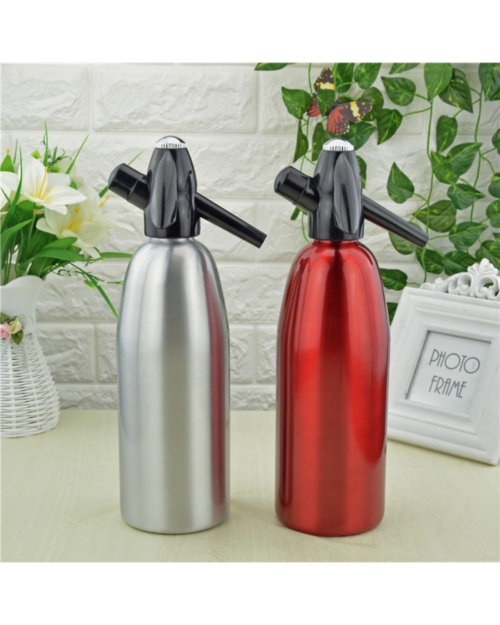 Manual 1L Soda Siphon Co2 Dispenser Water Bubble Generator Cool Drink Cocktail Soda Machine Aluminum Bar Diy Soda Maker front-5