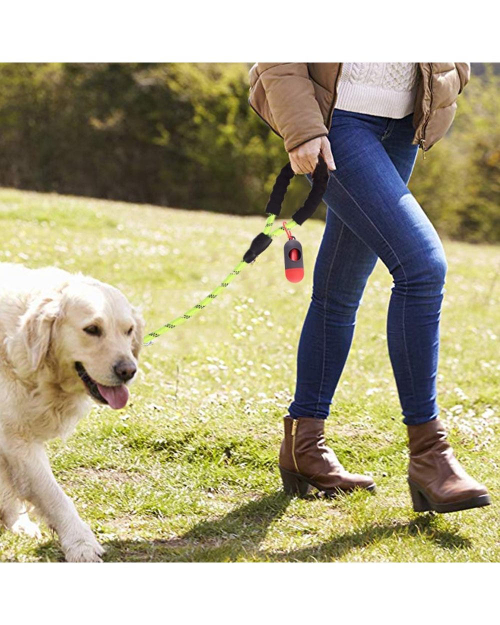 Strong Dog Leashes Reflective Durable Dog Leads Rope with Soft Padded handle Dog Walking Training Leash front-3