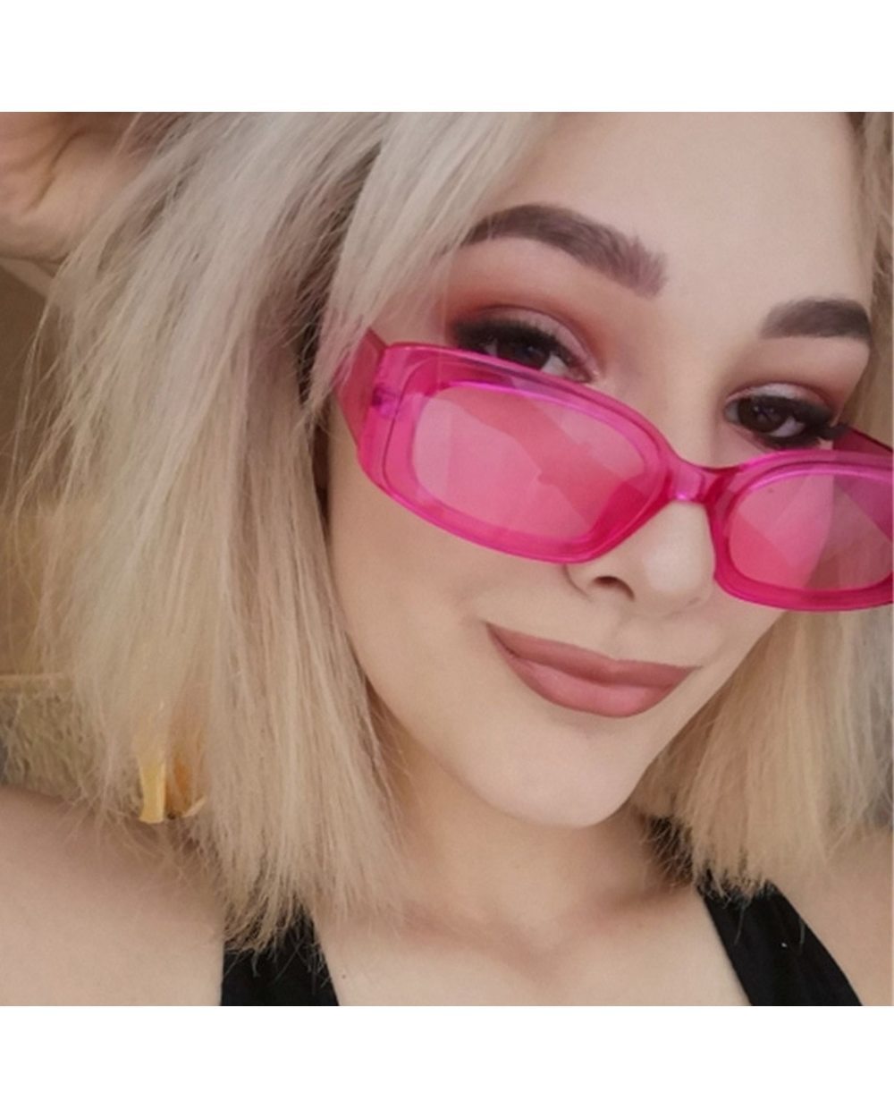 Small Rectangle Sunglasses Women Oval Vintage Brand Designer Square Sun Glasses For Women Shades Female Eyewear Anti-Gl front-1