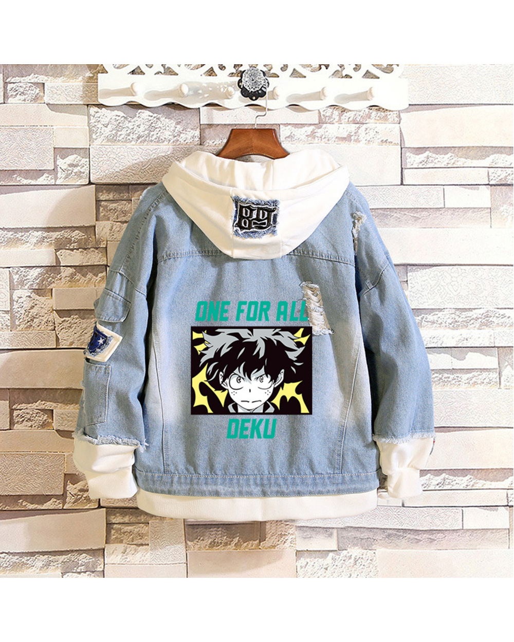 Diocos Boku No My Hero Academia Midoriya So Todoroki Cosplay Hoodies Costumes Men Women Denim Jacket Coat For Spring To front-1